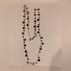 Silver disc necklace